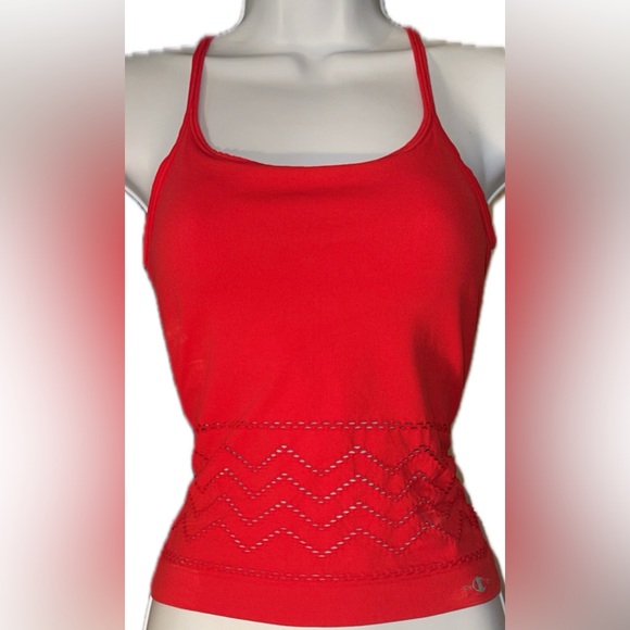 Champion Tops - Champion Adjustable Straps Laser Cut Crop Top with Built in Bra